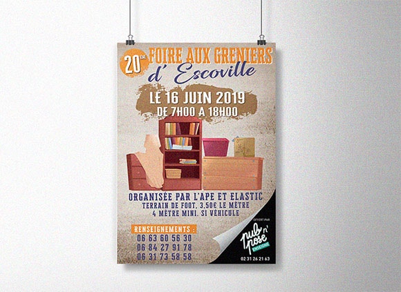 Foire aux greniers Escoville Affiche