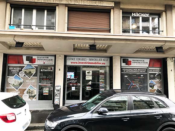 Investir immobilier Adhesif vitrine