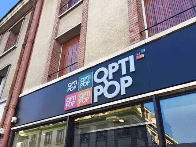 Optipop – Enseigne