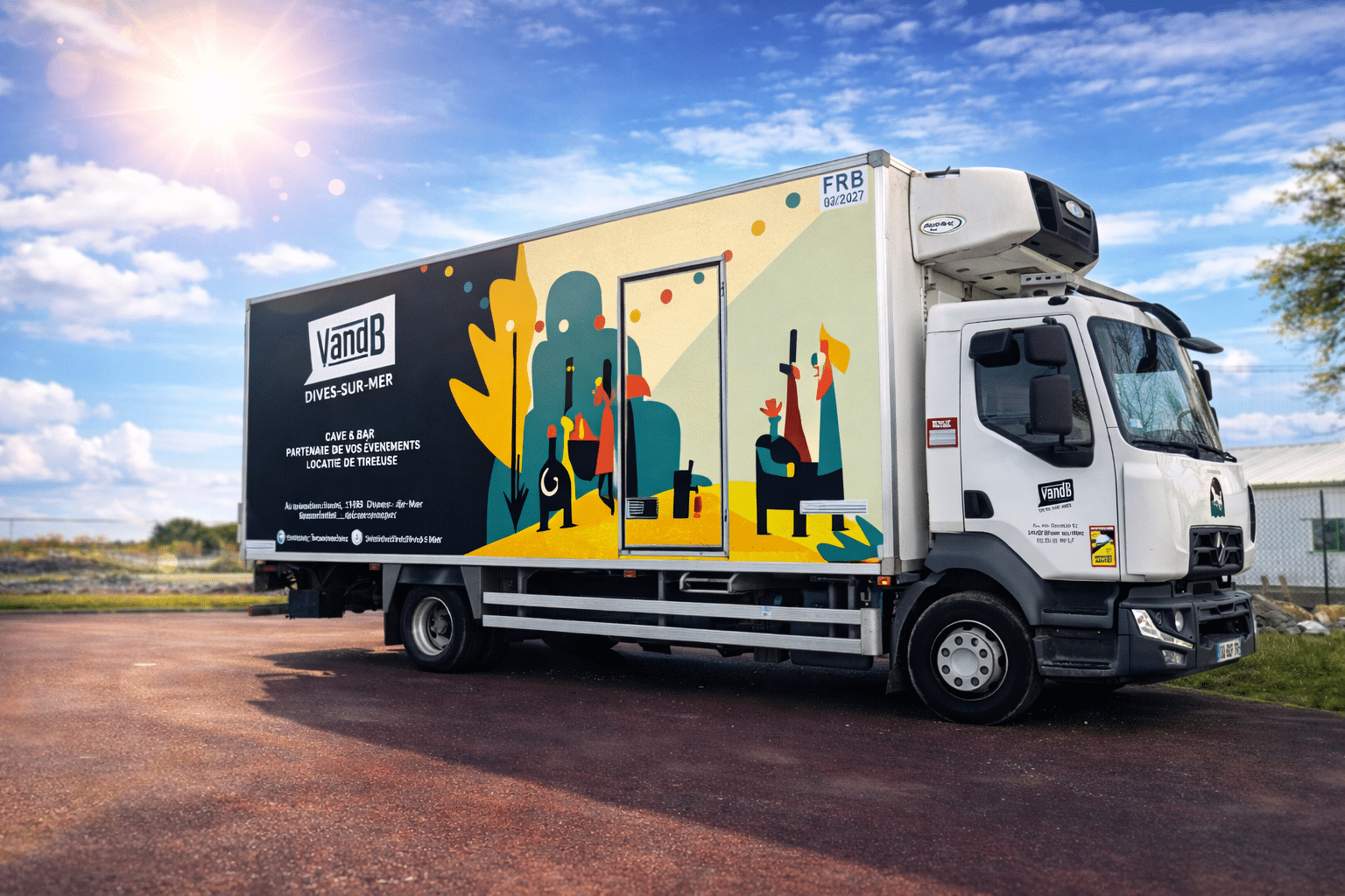 You are currently viewing Covering camion publicitaire à Caen : Adhésif, maquette, graphisme, impression et pose en atelier
